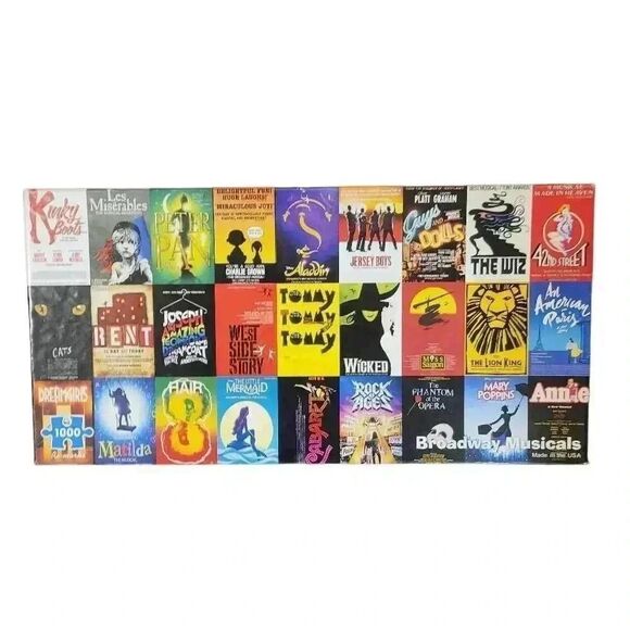 Panoramic Broadway Musicals 1000 pc Jigsaw Puzzle - Picture 2 of 7